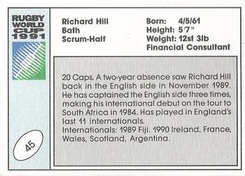 1991 Regina Rugby World Cup #45 Richard Hill Back